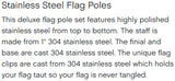 #282544 Flag Pole w/Base SS 18"